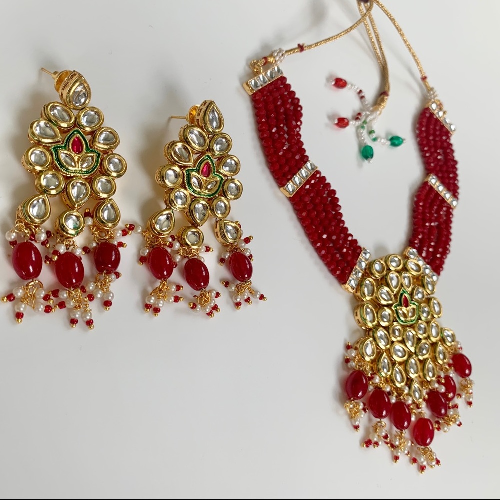 BRAND NEW Indian Kundan Jewelry Set